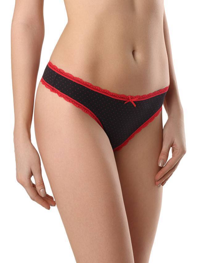 Трусы женские LAZY DAYS LST 1004 (на вешалке),р.90, black-red - 1