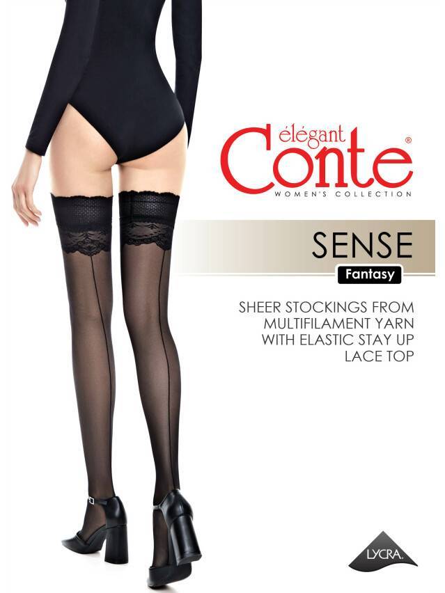 Чулки женские SENSE 16С-45СП, p. 23-25 (1/2),nero - 5