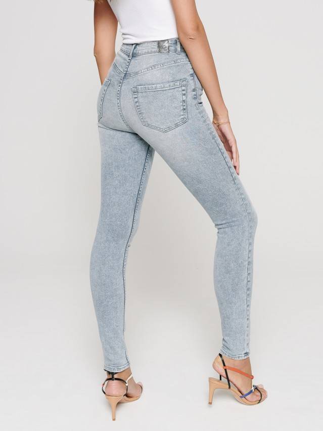 Джинсы skinny с супервысокой посадкой CON-216, р.170-102, acid washed grey - 2