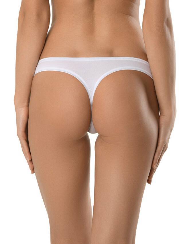 Женские стринги из хлопка, LST 2000, 90 / XS, белый - 5