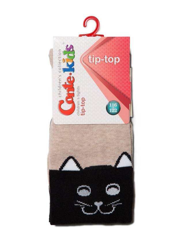Колготки детские TIP-TOP, р.116-122 , 466 черный-бежевый - 2