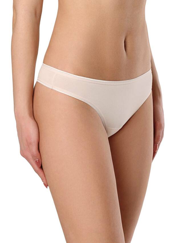 Женские стринги из хлопка, LST 2000, 90 / XS, телесный цвет - 4