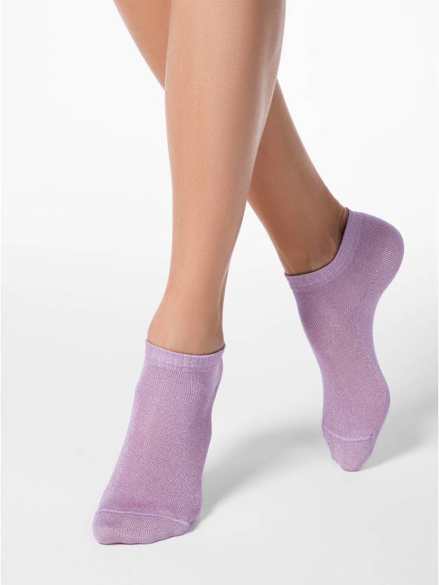 Носки женские вискозные ACTIVE (короткие, люрекс) 17С-57СП, р. 36-37, 000 светло-сиреневый - 1