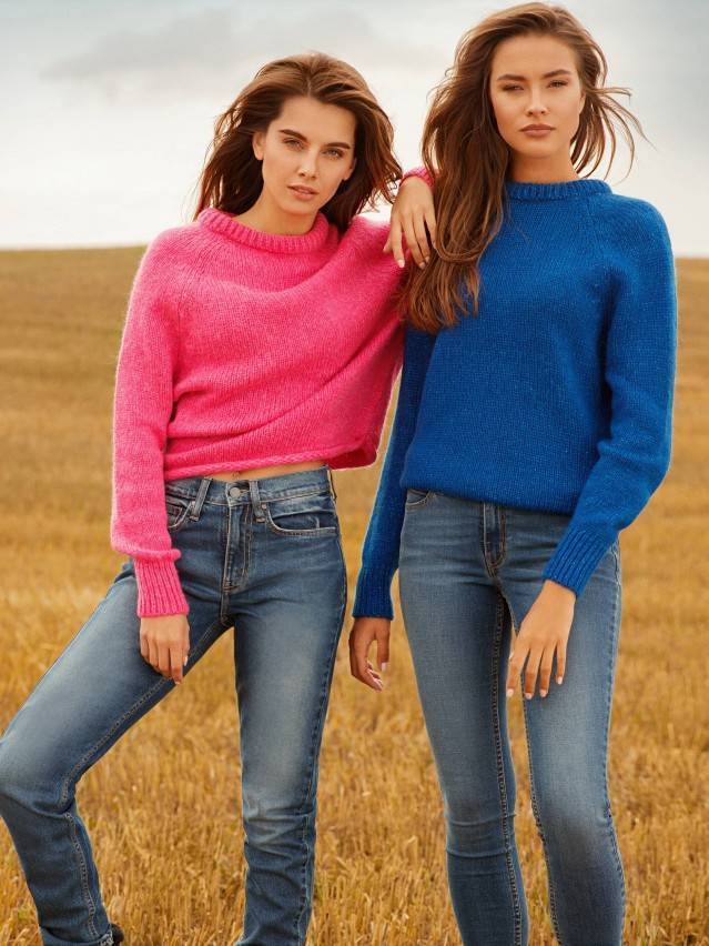 Джинсы skinny со средней посадкой CON-182, р.170-90, authentic blue - 4