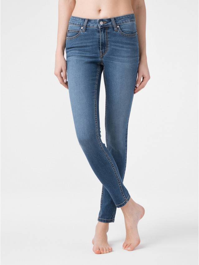 Джинсы skinny со средней посадкой CON-182, р.170-90, authentic blue - 1