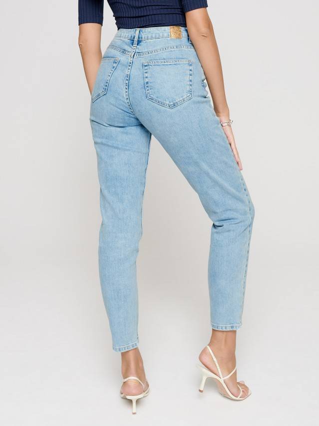 Джинсы Mom Fit с высокой посадкой CON-188, р.170-90, acid washed blue - 2