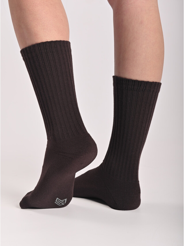 Носки жен. MS M0115S (высокие, махр. стопа) р.36-38, 00 коричневый - 1