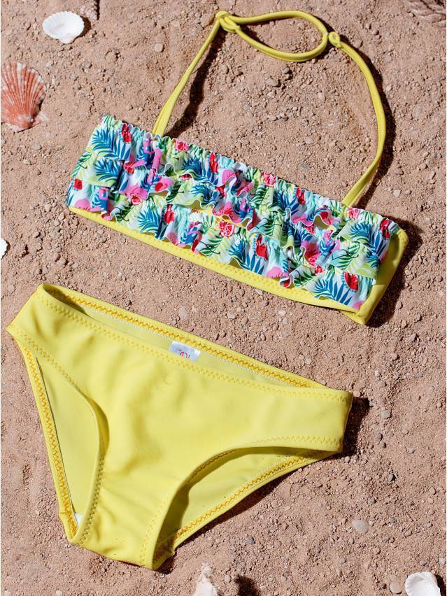 Купальник для девочек SUMMER, р.110,116-56, yellow tropic - 2