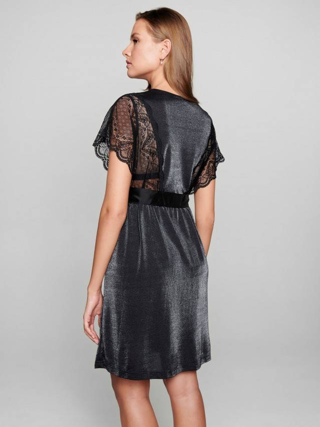 Халат женский Swarovski® LHW 1086, р.170-84-90, royal black - 2