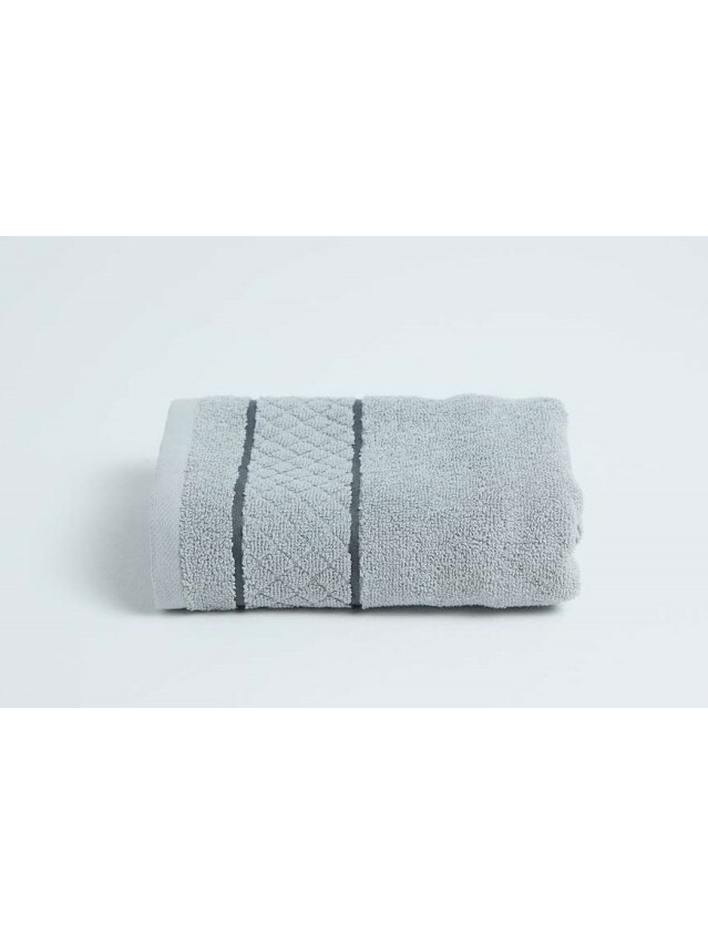 Полотенце махровое TWL Soft 450 г/м2, 30*50 см, св.серый - 1