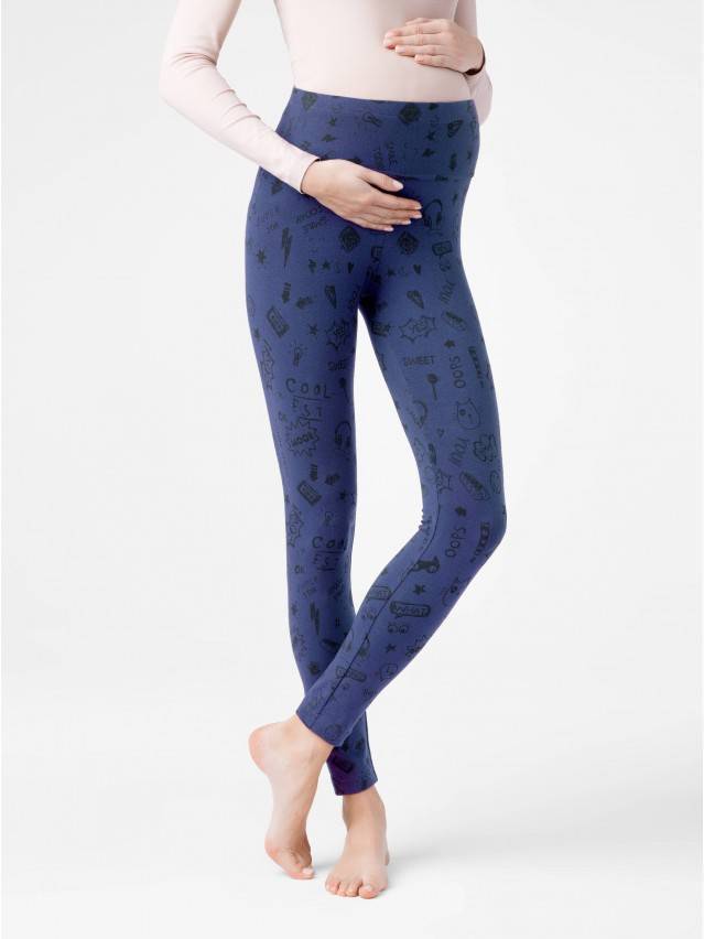 Леггинсы MAMA ART, р.164-90, denim - 1