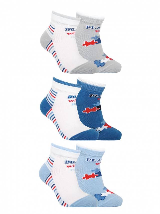 Носки хлопковые детские TIP-TOP (2 пары) 7С-91СП, p. 12, белый-голубой, рис. 702 - 1