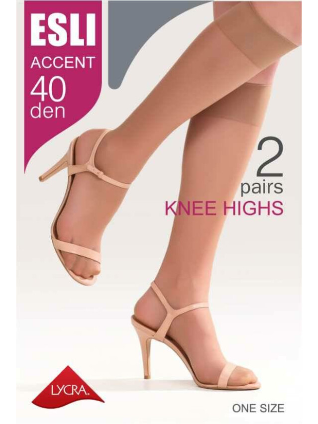 Гольфы женские ESLI ACCENT 40 (2 пары),р.36-39, nero - 1