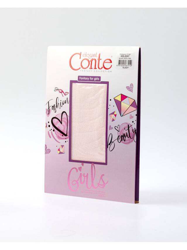 Колготки детские нарядные CE HOLIDAY, р.104-110, pastel pink - 5