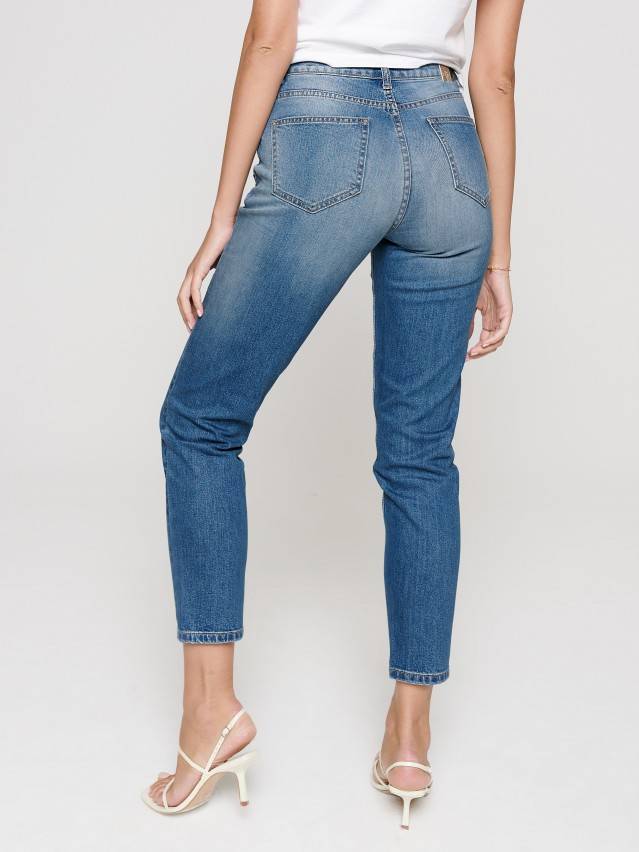 Джинсы Mom Fit с высокой посадкой CON-187, р.170-90, mid blue - 2