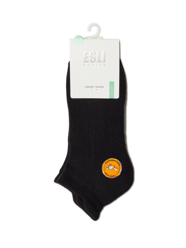 Носки женские хлопковые ESLI ACTIVE (короткие, махр. стопа) 15С-75СПЕ, р.25, 078 черный - 3
