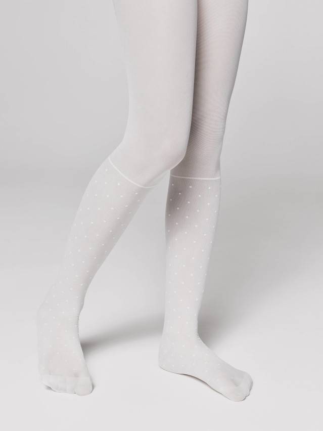 Колготки детские нарядные CE MILANA, р.104-110, bianco - 2