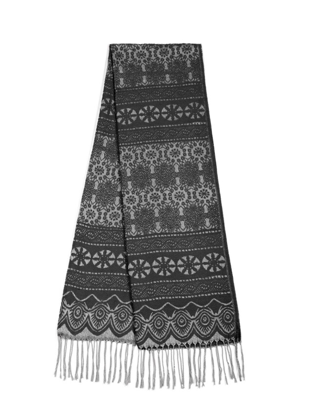 ESLI Шарф женский ES046, р.180,0х50,0, черно-серый - 1