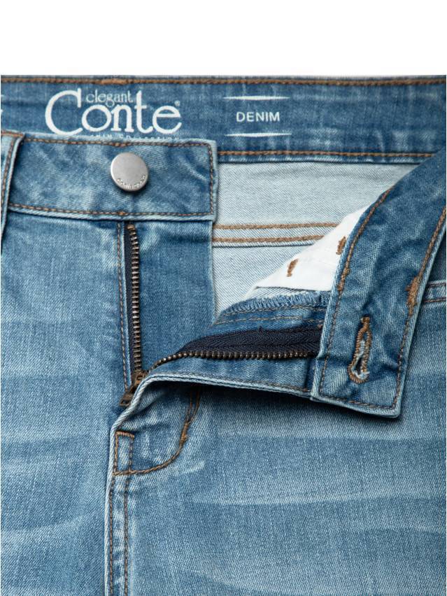 Джинсы Straight Fit со средней посадкой CON-145, р.170-90, mid blue - 7