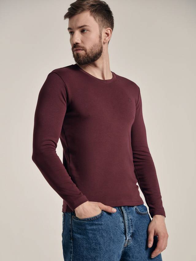 Джемпер мужской MD 696, р.170,176-100, dark bordo - 2