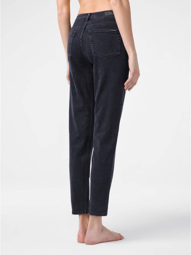 Джинсы Relaxed Mom с высокой посадкой CON-137B, р.170-106, washed black - 4