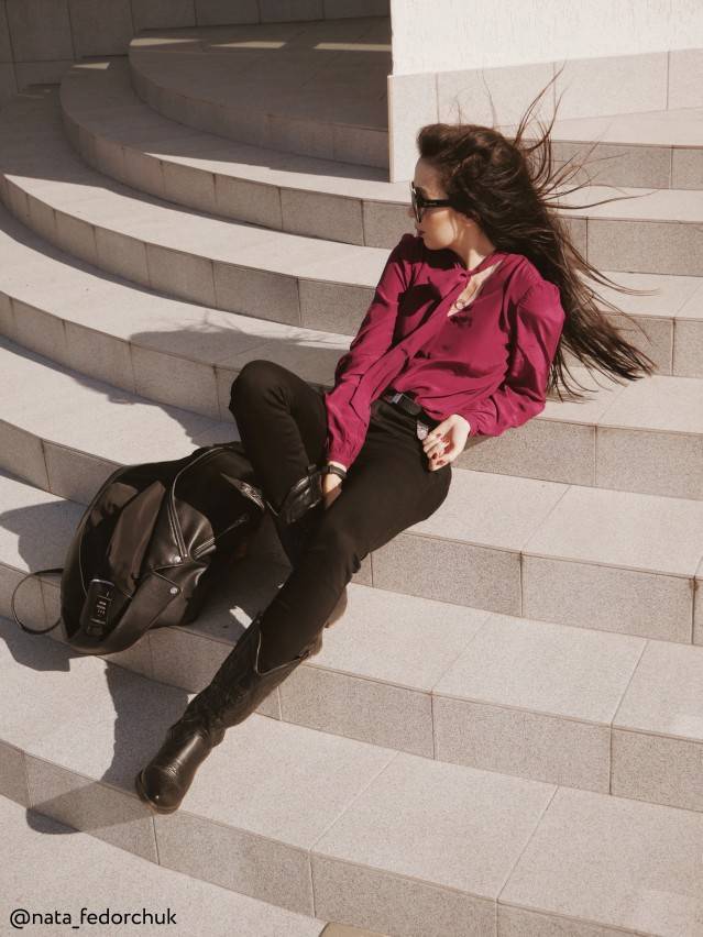Блузка-боди LBD 1035, р.164-84-90, bordo - 3