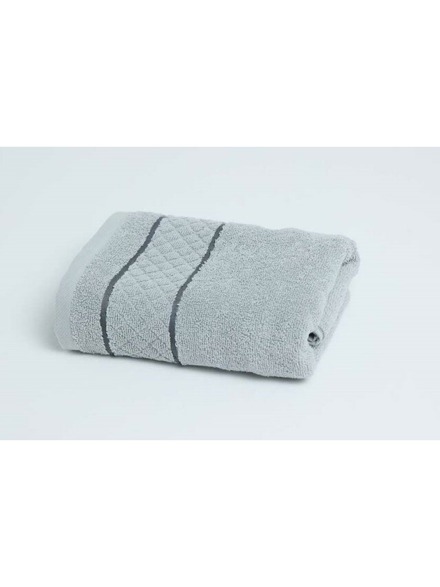 Полотенце махровое TWL Soft 450 г/м2, 50*90 см, св.серый - 1