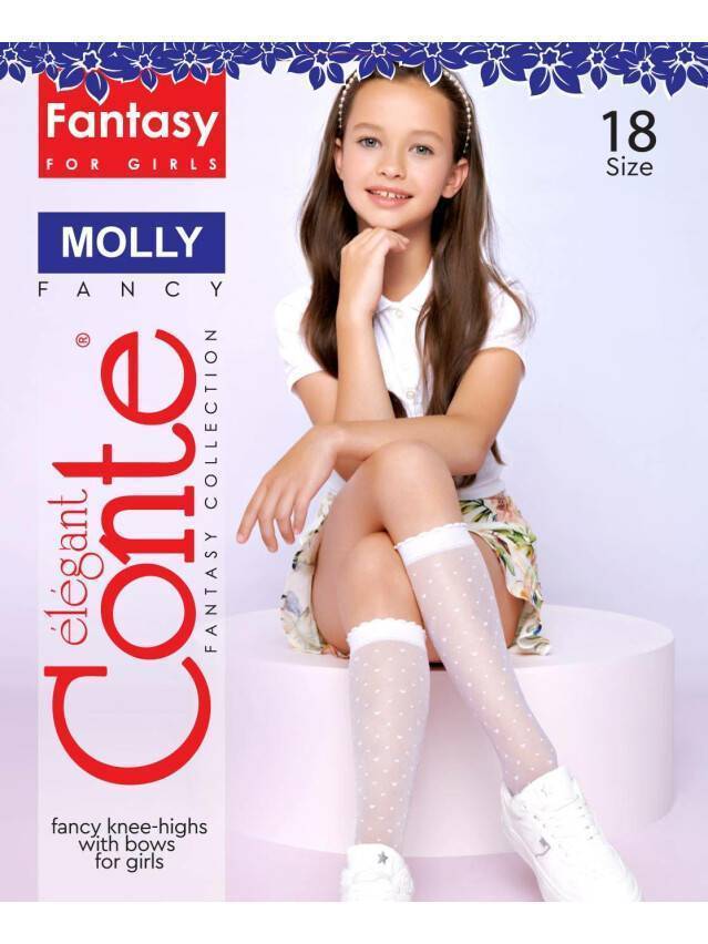 Гольфы для девочек нарядные CE MOLLY, р.18, bianco - 3