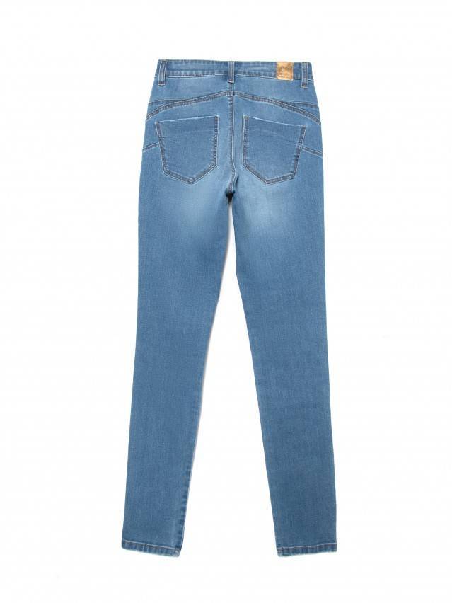 Джинсы skinny push up с высокой посадкой CON-143, р.170-102, washed mid blue - 4