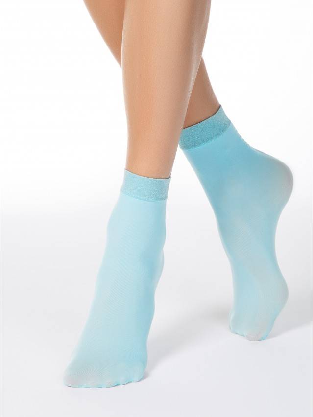 Носки полиамидные женские FANTASY (люрекс) 16С-125СП, р. 36-39, light blue - 1