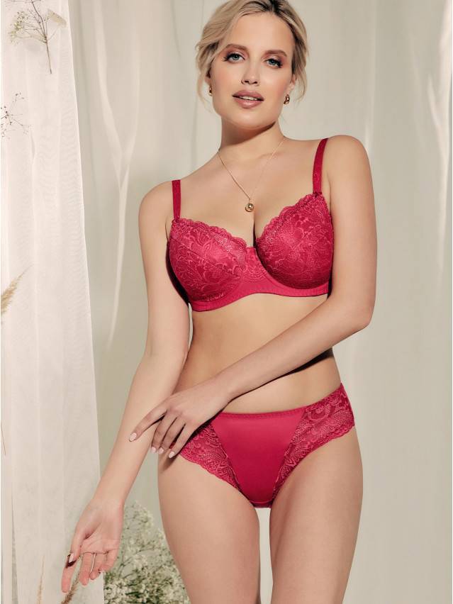 Бюстгальтер женский CITY STYLE RB5015, р.70D, брусника - 1