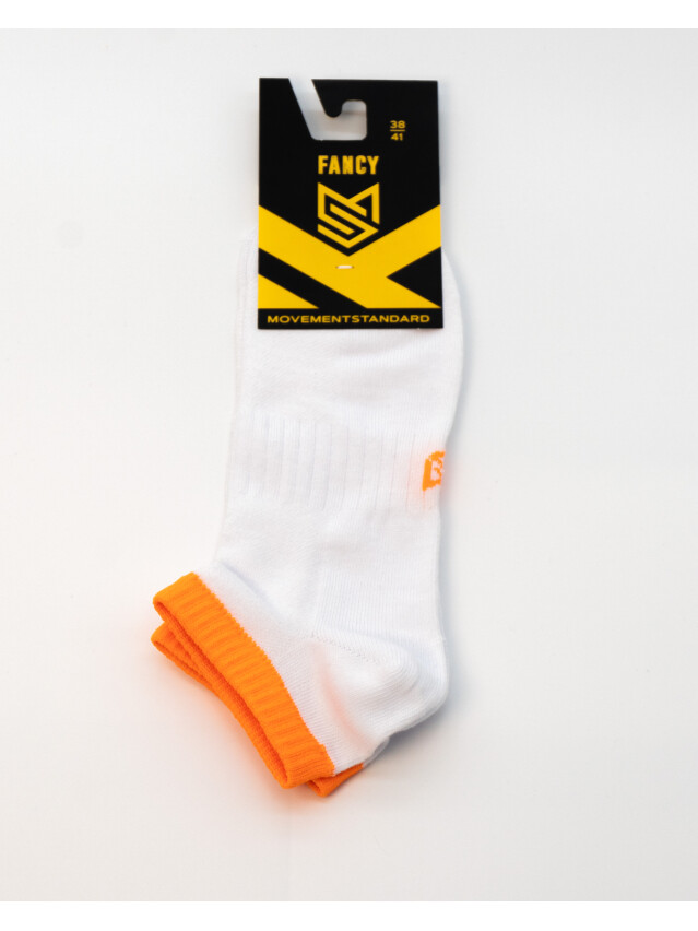 Носки MS M0305S Fancy (ультракороткие) р.42-45, 49 белый-оранж. - 7