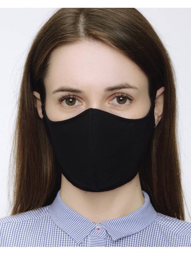Повязка на лицо F 03, р.15 х 23, black - 1