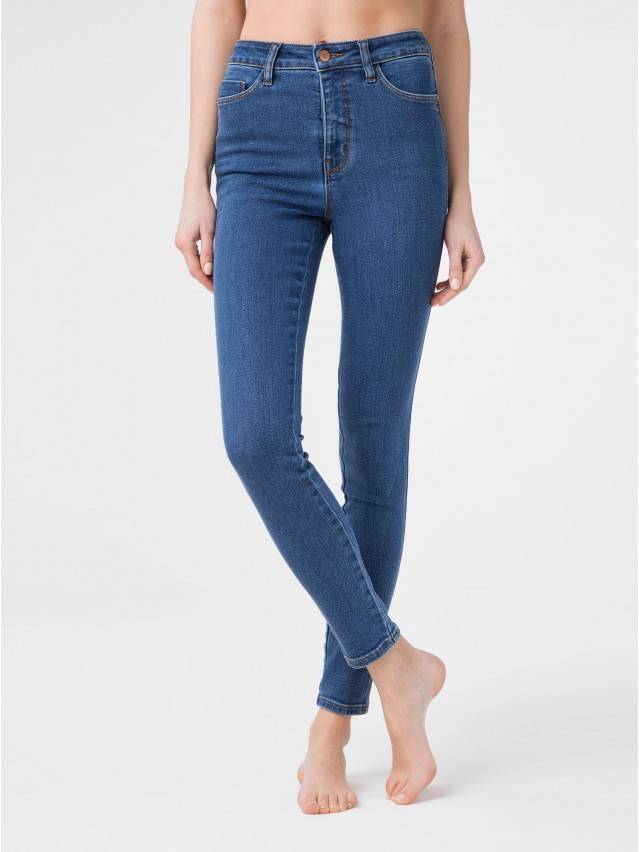 Джинсы skinny с супервысокой посадкой CON-174 Lycra®, р.170-90, authentic blue - 1