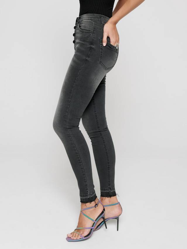 Джинсы skinny с высокой посадкой CON-225, р.170-102, washed black - 3