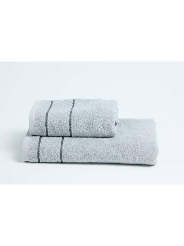 Полотенце махровое TWL Soft 450 г/м2, 70*140 см, св.серый - 3