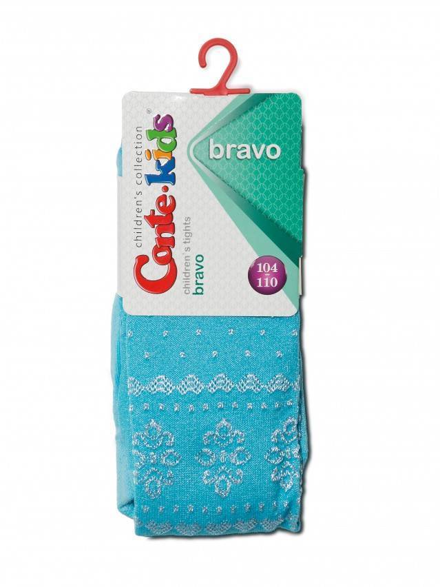 Колготки хлопковые детские BRAVO (жаккардовые) 14С-123СП, p. 104-110, бирюза, рис. 372 - 2