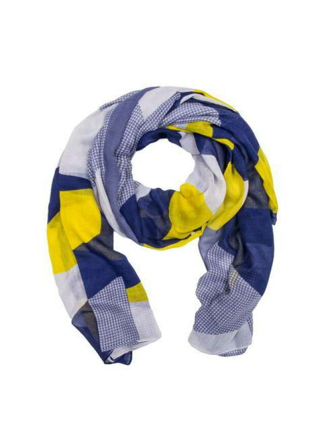 Шарф жен. E ES063, р.180,0х90,0, желто-синий - 1