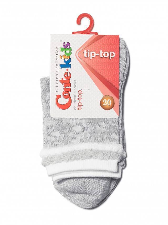 Носки хлопковые детские TIP-TOP (пикот) 14С-15СП, p. 20, светло-серый, рис. 193 - 2