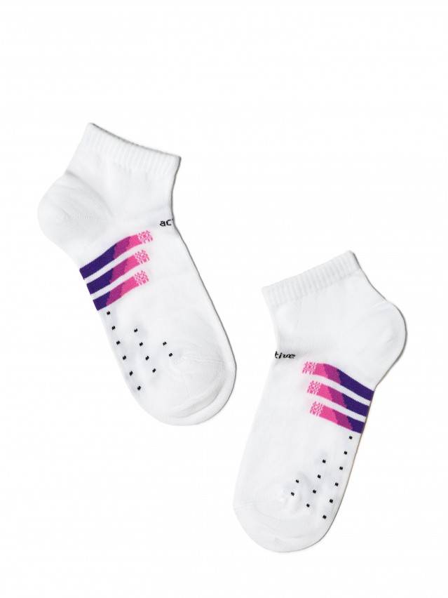Носки детские ACTIVE (короткие) 13С-34СП, p. 20, белый-сиреневый, рис. 315 - 1