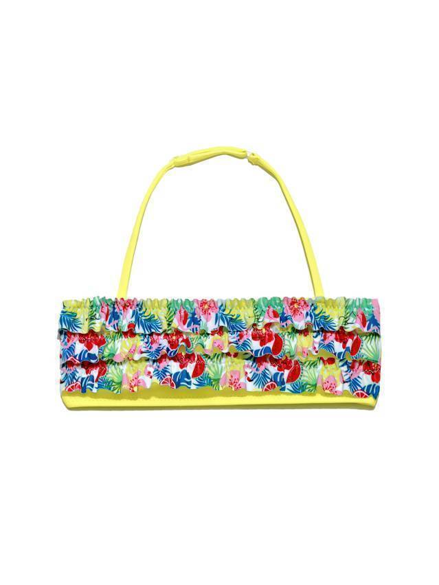 Купальник для девочек SUMMER, р.110,116-56, yellow tropic - 3