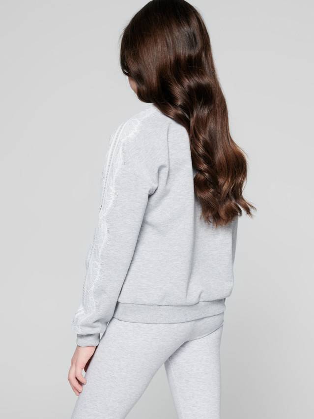 Свитшот DD 1074, р.146,152-76, shiny grey - 2