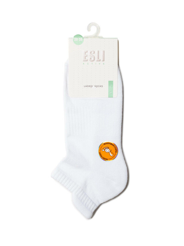 Носки женские хлопковые ESLI ACTIVE (короткие, махр. стопа) 15С-75СПЕ, р.23, 078 белый - 3