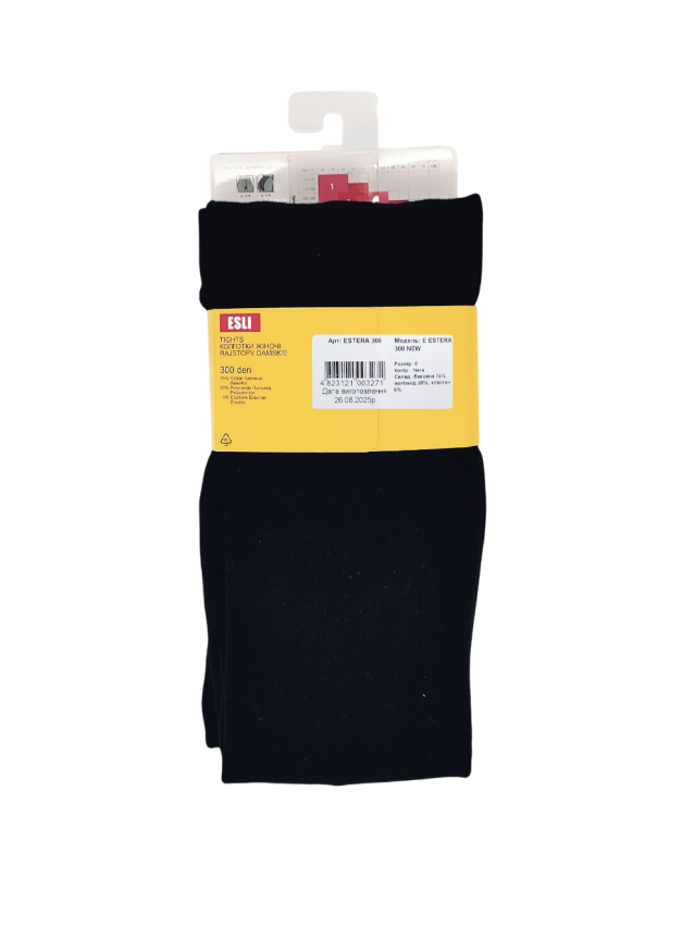 Колготки жін. бавовняні ESLI ESTERA 300 New, р.2, Nero - 3
