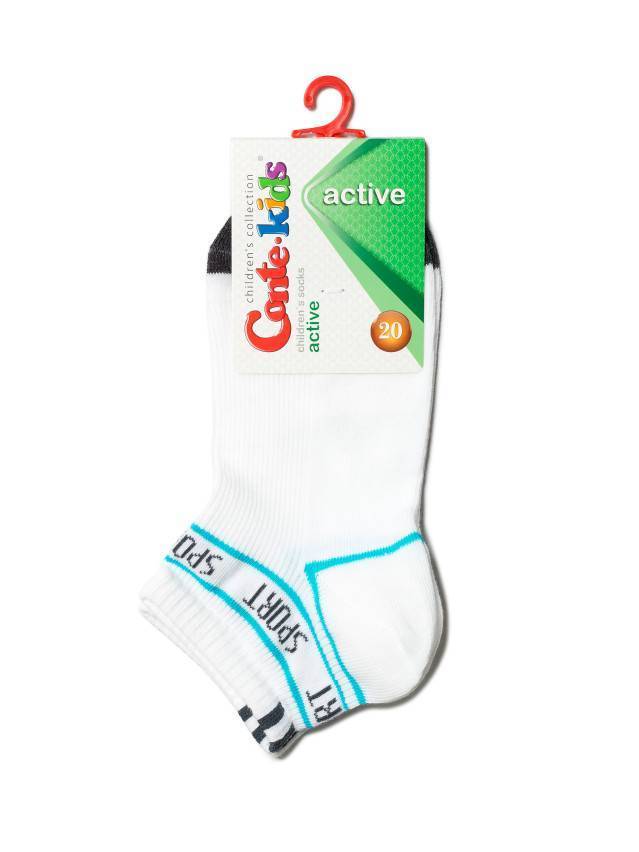 Носки детские ACTIVE (короткие) 13С-34СП, p. 20, белый-бирюза, рис. 316 - 2