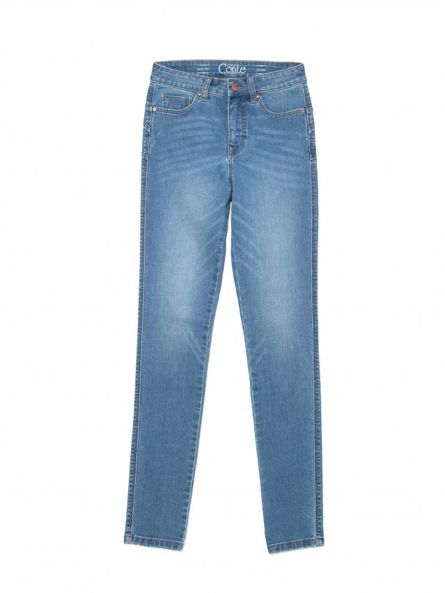Джинсы skinny push up с высокой посадкой CON-143, р.170-102, washed mid blue - 3