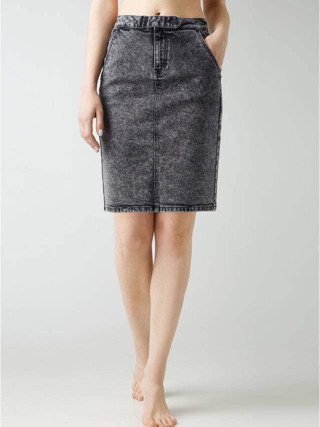 Юбка джинсовая женская CE CON-385, р.170-90, acid washed grey - 6
