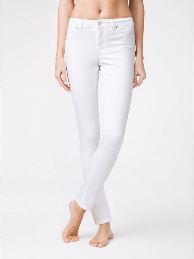 Джинсы Skinny со средней посадкой CON-128, р.170-90, white - 1
