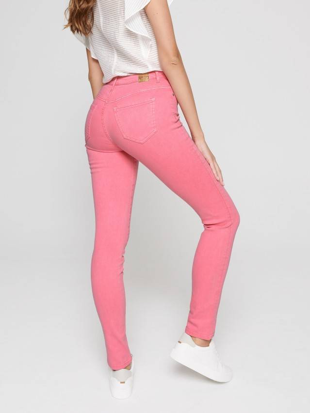 Джинсы skinny с высокой посадкой CON-236, р.170-102, washed candy pink - 3