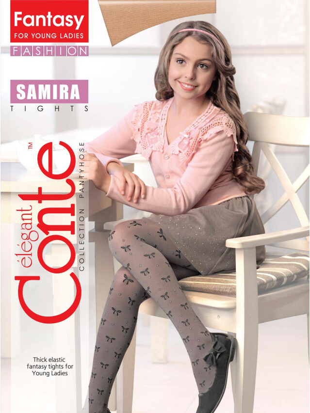 Колготки полиамидные детские SAMIRA 14С-111СП, p. 140-146, grey - 2